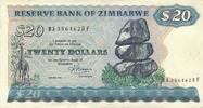 Simbabwe 20 Dollars Banknote Reserve Bank of Zimbabwe -