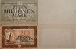 Deutschland Deutsches Reich 10 Mio., 20 Mio. Mark Notgeld der Stadt Kiel -