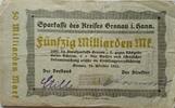 Deutschland Deutsches Reich 50 Md. Mark Notgeld Sparkasse des Kreises Gronau -