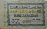 Deutschland Deutsches Reich 50 Md. Mark Notgeld Sparkasse des Kreises Gronau -