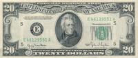 USA $ 20 Dollars 1950 E Fedelral Reserve Note, Richmond, Sig. Clark-Snyder unc-, Papier etw. unsauber