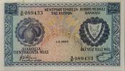 250 Mil 1982 Zypern Banknote Kıbrıs Merkez Bankası I-