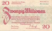 Deutschland Deutsches Reich 20 Millionen Mark Notgeld, Dresden-Neustadt, Amtshauptmannschaft, Reihe H -