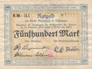 Meuselwitz 500 Mark Notgeld der Stadt -
