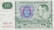 Schweden 10 Kronor / Kronen 1987 III 4.69 US$ Tax included +  11.73 US$ shipping