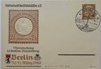 Drittes Reich Deutschland AK Postkarte, 2. Weltkrieg, Propaganda Ansichtskarte Ganzsache, Reichsbund der Philatelisten Berlin Sonderstempel -
