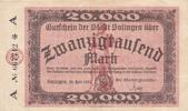 Solingen 20 Tausend Mark Gutschein der Stadt -