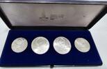 Russland Sowjetunion UDSSR CCCP 2x 5 und 2x 10 Rubel Gedenkmünzen Olympiade Moskau 1980, 4x Silbermünzen -