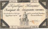 Frankreich 50 Livres Assignat -