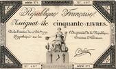 Frankreich 50 Livres Assignat -
