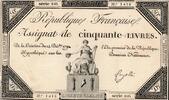 Frankreich 50 Livres Assignat -