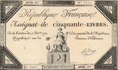 Frankreich 50 Livres Assignat -
