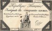 Frankreich 50 Livres Assignat -