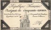 Frankreich 50 Livres Assignat -