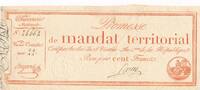 Frankreich 100 Francs Promesse de mandat territorial -