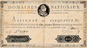 50 Livres 1790 Frankreich Assignat IV