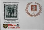Drittes Reich Deutschland AK Ansichtskarte Propaganda 2. Weltkrieg Postkarte, Ganzsache AK 6. Reichsbundtag, 47. Deutscher Philatelistentag Wien -