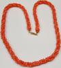 Korallenkette Koralle Korallencollier Korallenschmuck Kette Collier 3 reihig -