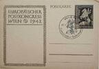 Drittes Reich Deutschland AK Ansichtskarte Propaganda 2. Weltkrieg Postkarte, Gansache, Europäischer Postkongress Wien 1942 -