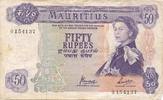 50 Rupees 1967 Mauritius Geldschein Banknote Fifty Rupees IV-V