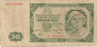 50 Złotych Zloty 1948 Polen Banknote III-