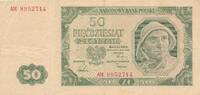 50 Zlotych Zloty 1948 Polen Banknote III