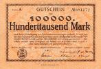 Deutschland Deutsches Reich 100000 Mark Notgeldschein, Bonn Rheinland -