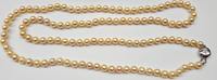 18K 750er Gold Akoya Perlencollier Perlen Kette Perlenkette Diamanten 0,24 Ct -