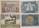 Deutschland Deutsches Reich 2* 50 Pfennig, 1, 2 Mark Notgeld Arnsberg Nordrhein-Westfalen, Arendsee Sachsen-Anhalt 4 Stück -