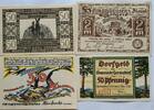Deutschland Deutsches Reich 3*50 Pfennig, 2 Mark Notgeld Hemdingen, Helmarshausen Hessen, Heiligendamm, Hermsdorf Thüringen -