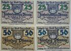 Deutschland Deutsches Reich 2*25, 2*50 Pfennig Notgeld Herrnstadt Schlesien 4 Stück -