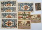 Deutschland Deutsches Reich 10, 5*50, 70 Pfennig, 2*2.5 Mark Notgeld Insterburg Ostpreussen, Kahla Thüringen 9 Stück -