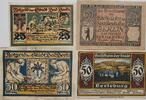 Deutschland Deutsches Reich 25, 2*50 Pfennig, 2 Mark Notgeld Berlin, Bad Berka Thüringen, Berleburg Nordrhein-Westfalen 4 Stück -