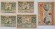 Deutschland Deutsches Reich 3*10, 25, 50 Pfennig Notgeld Kranichfeld Thüringen 5 Stück -