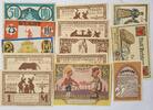 Deutschland Deutsches Reich 2*25, 4*50, 2*75 Pfennig, 3*1, 2*2 Mark Notgeld Paderborn, Penzlin, Papenburg, Partenkirchen, Perleberg 13 Stück -