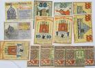 Deutschland Deutsches Reich 10, 3*25, 7* 50 Pfennig, 2*1 Mark Notgeld Rehna Mecklenburg-Vorpommern, Rinteln Niedersachsen, Roda Thüringen -