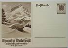 Deutschland, Drittes Reich, 2. Weltkrieg AK Ansichtskarte, Ganzsache, Postkarte Olympische Winterspiele Garmisch-Partenkirchen mit 6+4 Pfg, Propaganda -
