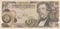 Österreich 20 Schilling Banknote, Carl Ritter v. Chega (1802-1840) -