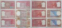 6* 2 Rupees 1976, 1977-1982 Indien 6x Banknoten lot, 1985-1990, 1975-1996 unc mit löcher bis II