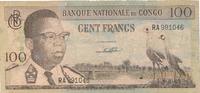 Kongo 100 Francs Geldschein Banknote Congo -