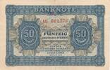 Deutschland DDR 50 Pfennig Geldschein KN 6stellig, Serie AU -