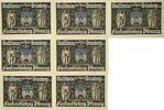 Deutschland, Deutsches Reich 7 x 75 Pfennig 7 x Notgeldschein, Stadt Grünberg, Schlesien -