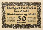 Deutschland, Deutsches Reich 50 Pfennig 2 x Notgeldschein, Stadt Waldenburg, Schlesien -