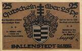 Deutschland, Deutsches Reich 25 Pfennig 1 x Notgeldschein, Stadt Ballenstedt -