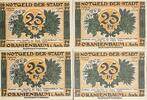 Deutschland, Deutsches Reich 4 x 25 Pfennig 4 x Notgeldschein, Stadt Oranienbaum, Sachsen-Anhalt -