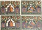 Deutschland, Deutsches Reich 4 x 50 Pfennig 4 x Notgeldschein, Stadt Oranienbaum, Sachsen-Anhalt -