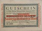 Deutschland, Deutsches Reich 20 Milliarden Mark Grossnotgeld, Niedersachsen, Gebr. Körting AG Hannover -