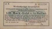 Deutschland, Deutsches Reich 1.05 Mark Gold Grossnotgeld, Hof, Bayern, Verband Süddeutscher Textil-Arbeitgeber, Lit. B. -