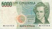 Italien 5000 Lire Banknote -