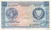 Zypern 250 Mil Kibris Merkez Bankasi iki yüz elli mil Central Bank of Cyprus -